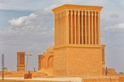 Windcatcher towers in Yazd photo