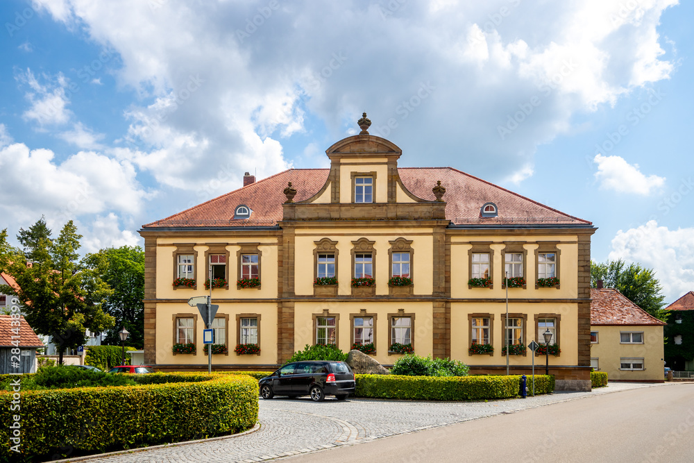 Rathaus, Herrieden, Bayern, Deutschland 