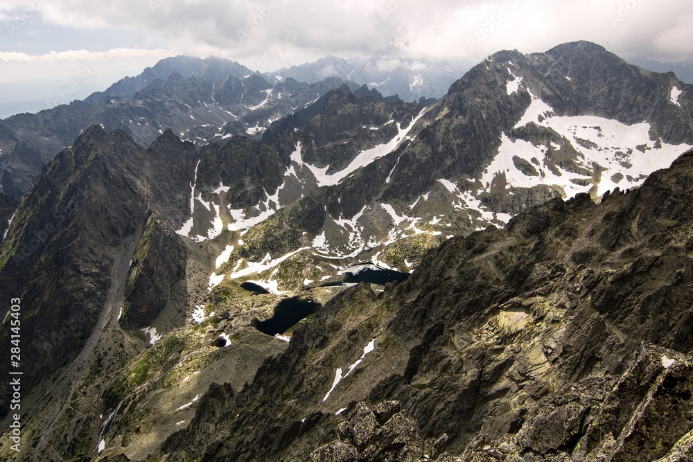 On the top of mountain in The High Tatras