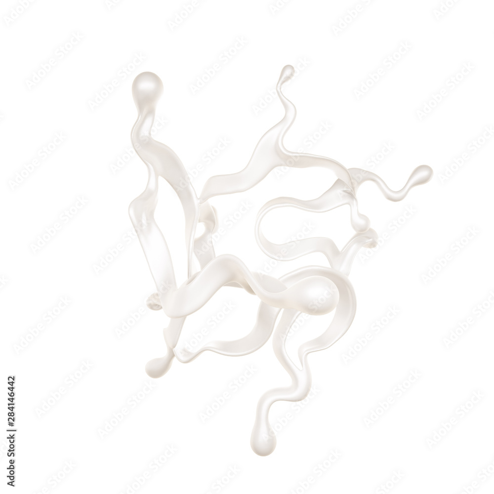 Splash of bright liquid on a white background. 3d illustration, 3d rendering. Splash of bright liquid on a white background. 3d illustration, 3d rendering.