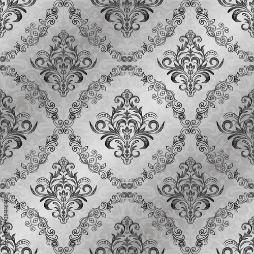 Fototapeta Oriental vector pattern with arabesques and floral elements.