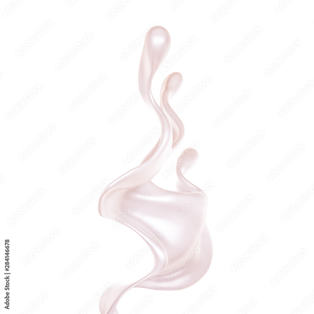 Splash of bright liquid on a white background. 3d illustration, 3d rendering. Splash of bright liquid on a white background. 3d illustration, 3d rendering.