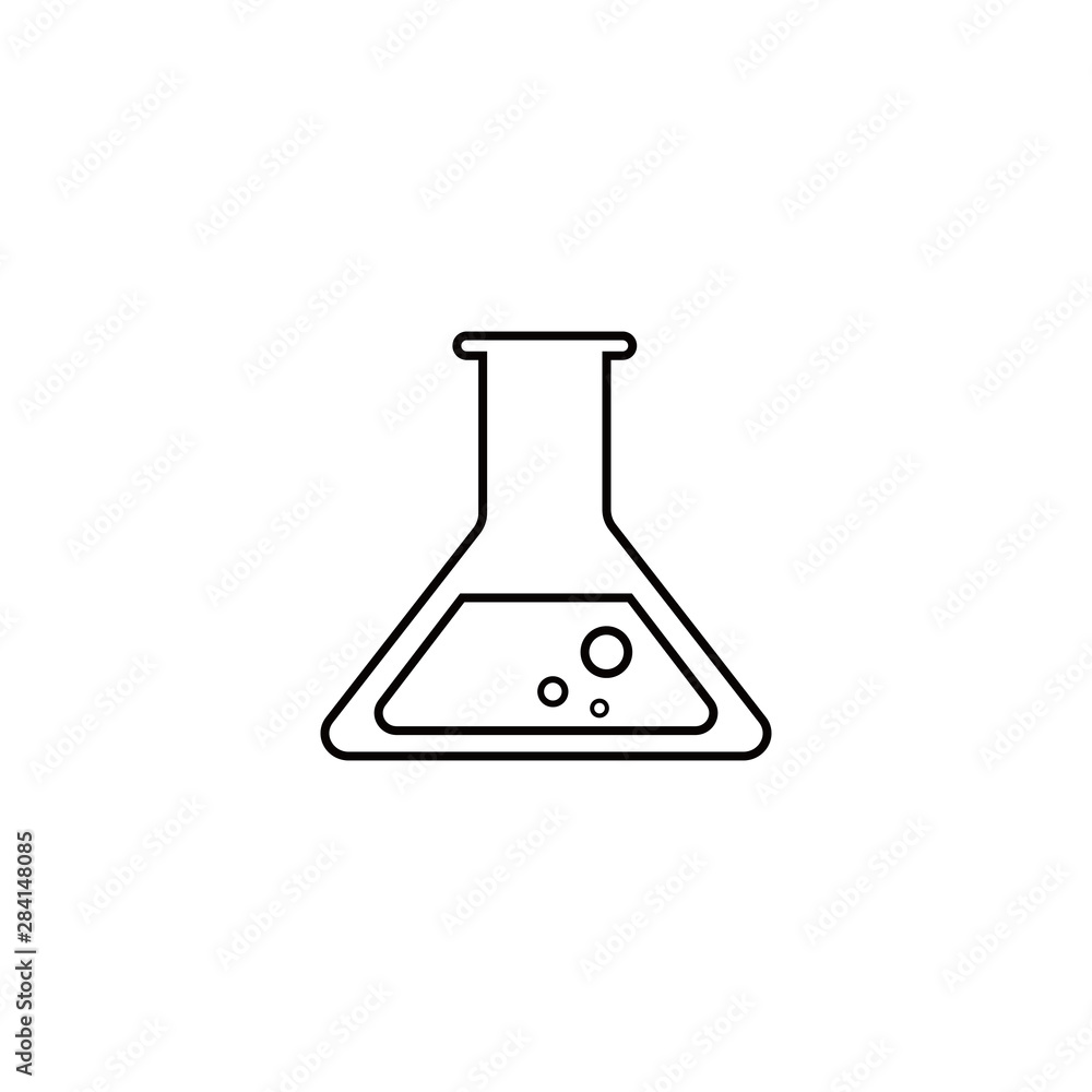Vector medical laboratory bottles with bubbles in the middle and white background Vector medical laboratory bottles with bubbles in the middle and white background