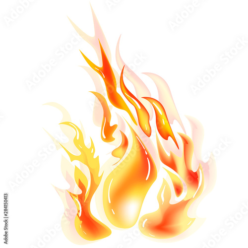 Fire flames vector illustration isolated .