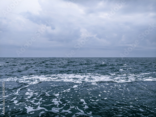 beautiful dramatic seascape stormy sea