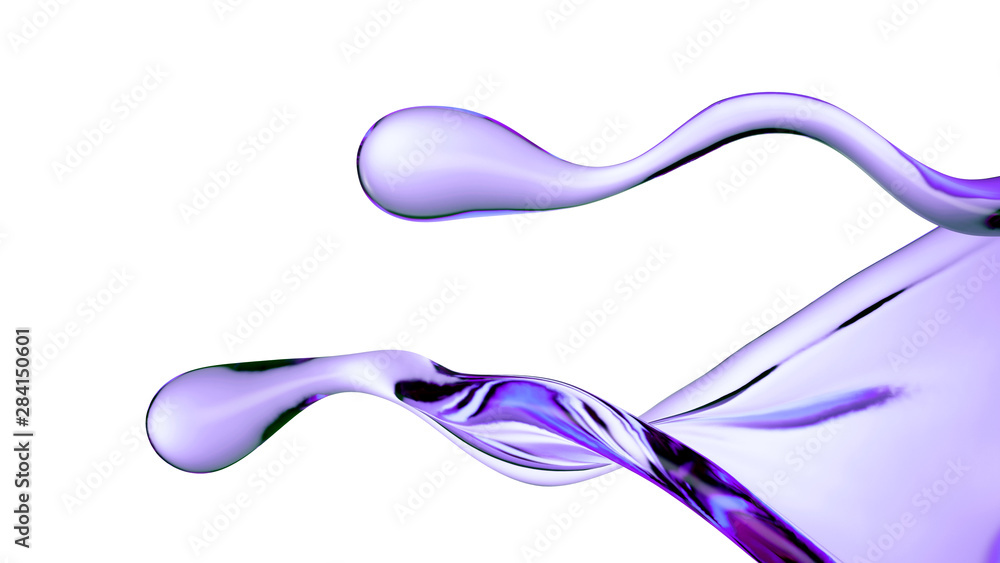 Splash of purple paint on a white background. 3d illustration, 3d rendering. Splash of purple paint on a white background. 3d illustration, 3d rendering.