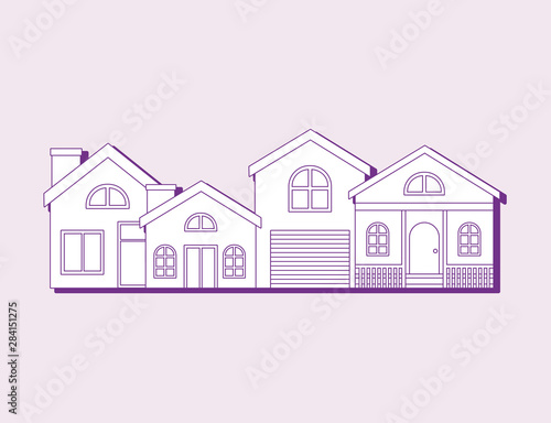 modern houses design vector ilustration