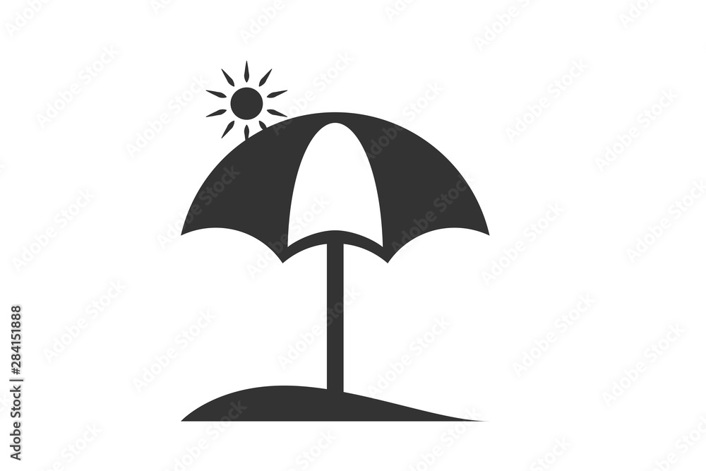 Beach umbrella vector 