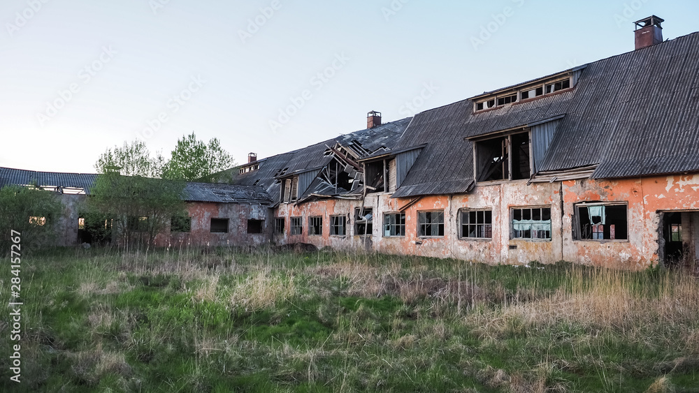 abandoned old run down building in the village haunted place empty and scary abandoned old run down building in the village haunted place empty and scary