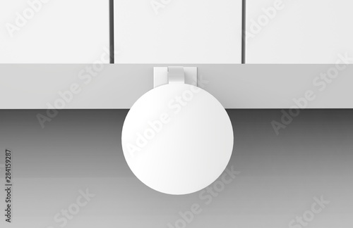 Konstfotografi Blank White Advertising PVC shelf wobbler plastic shelf dangler for shopping centers