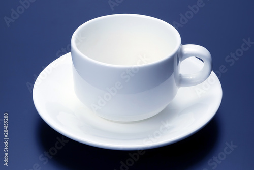 Fototapeta Naklejka Na Ścianę i Meble -  empty white Cup with saucer for coffee.