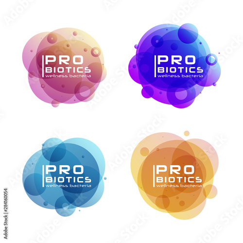 Probiotics bacteria logo