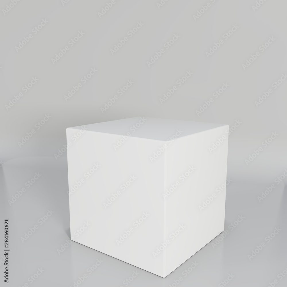 Naklejka premium Empty room with a pedestal for presentation. 3d rendering