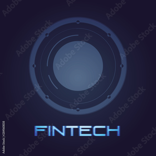 security eye fintech icon vector ilustration