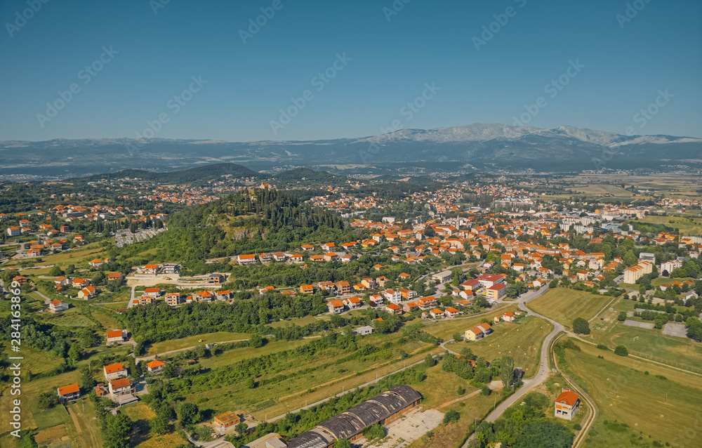 Sinj panoramic aerial view Sinj panoramic aerial view