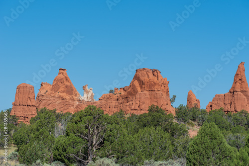 Kodachrome Basin State Park landscape of desert greenery and orange rock formations