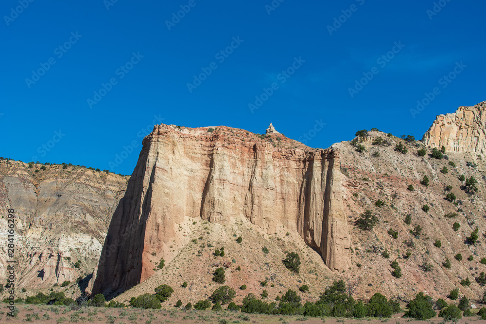 Kodachrome Basin State Park low angle landscape of almost barren stone formations or hillsides in Utah