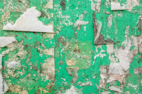 Foto billboard wall with old tape residue