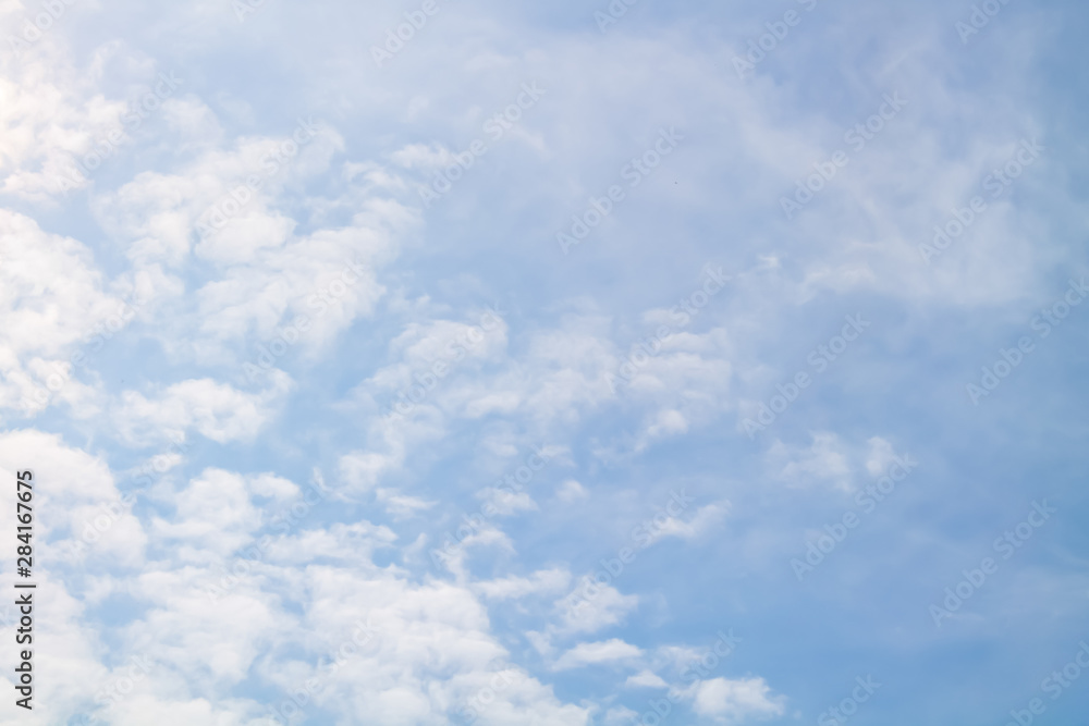 White and lush clouds in the blue sky White and lush clouds in the blue sky