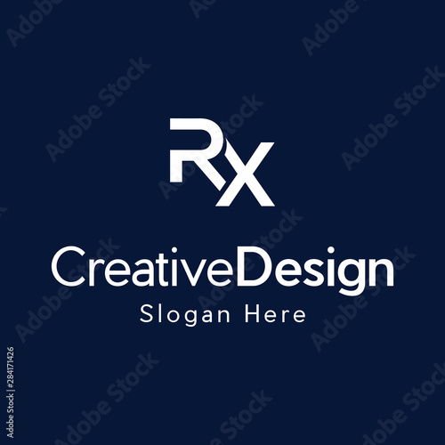 modern RX logo icon symbol for physician and doctor's medication, RX Letter Medical Icon Vector Logo Template Illustration Design