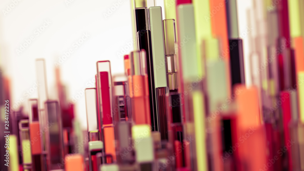 Obraz premium Geometry abstract background. 3d illustration, 3d rendering.