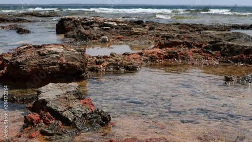 rocky coast of the sea