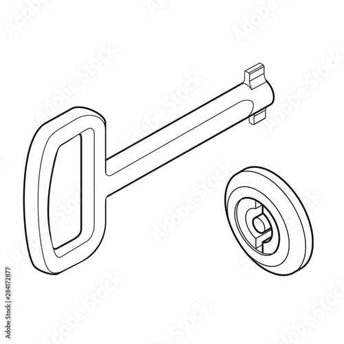 Schaltschrankschlüssel [schwarz-weiß]