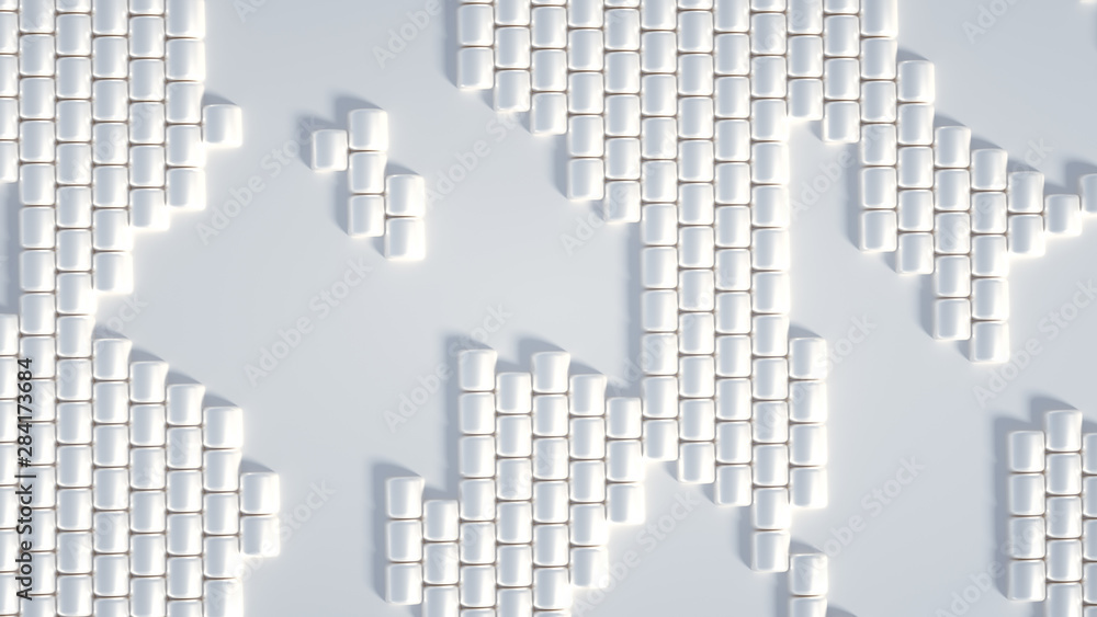 Fototapeta premium Beautiful background with beads. 3d illustration, 3d rendering.