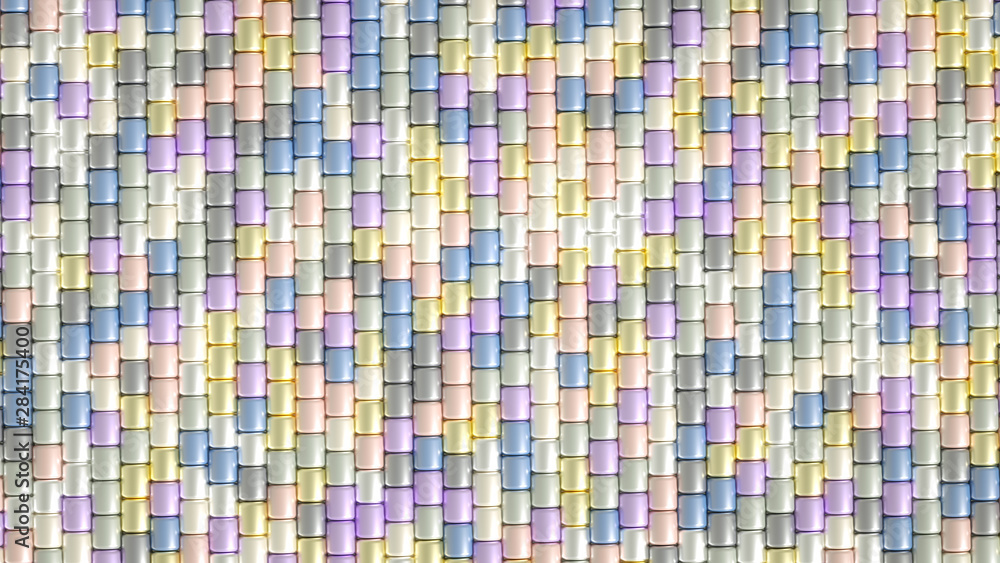 Fototapeta premium Beautiful background with beads. 3d illustration, 3d rendering.