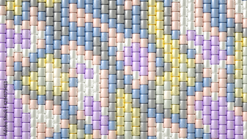 Fototapeta premium Beautiful background with beads. 3d illustration, 3d rendering.