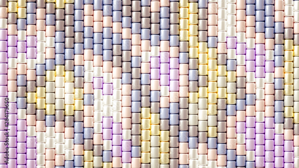 Fototapeta premium Beautiful background with beads. 3d illustration, 3d rendering.