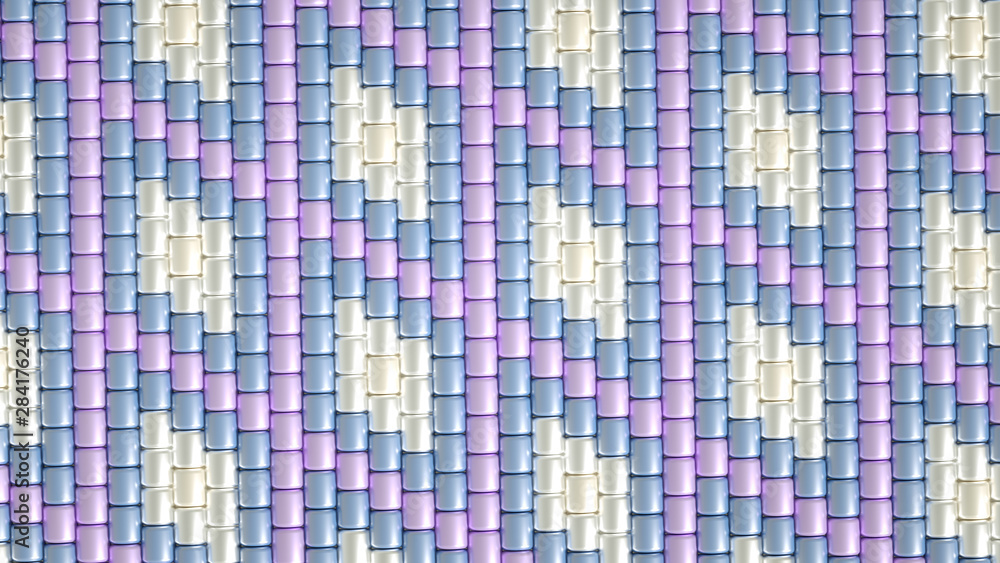 Fototapeta premium Beautiful background with beads. 3d illustration, 3d rendering.