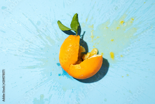 smashed orange photo