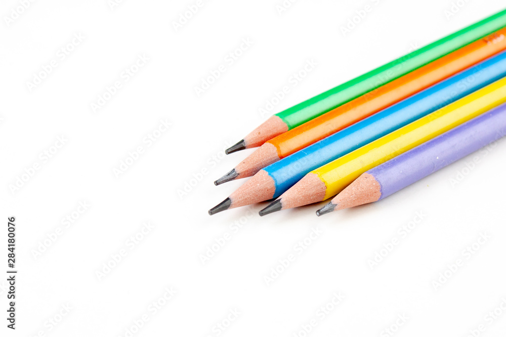 colored pencils in the shape of a star on a white background colored pencils in the shape of a star on a white background
