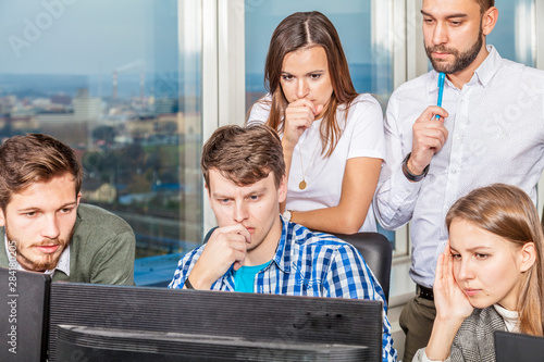 business team consulting problem. worst case management. critical situation