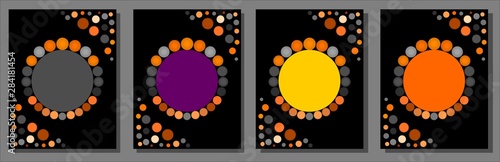 Mosaic Halloween colors design backgrounds collection vector design element for websites, blogs, advertisements, magazine, articles, flyers, posters, backgrounds, business cards, logo, and tri-folds