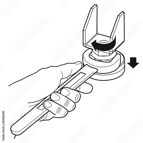 Drehgelenk Maschinen/Möbelfuß [schwarz-weiß]