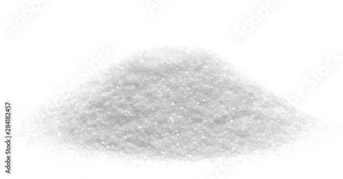 Pile sea salt isolated on white background, clipping path photo