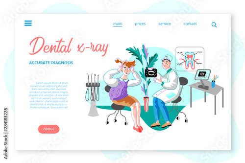 Dental x-ray webpage template