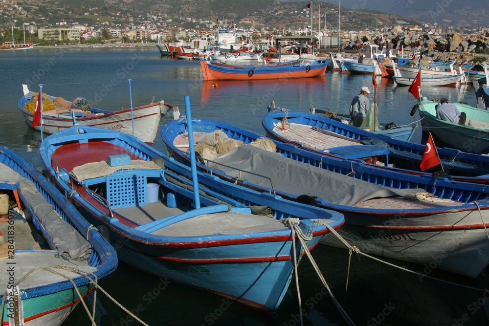 Harbor and boats Mosk Coast Alanya Turkey Harbor and boats Mosk Coast Alanya Turkey