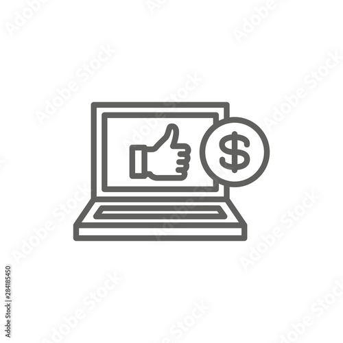 Social Media Ads Icon with advertising imagery, including social engagement