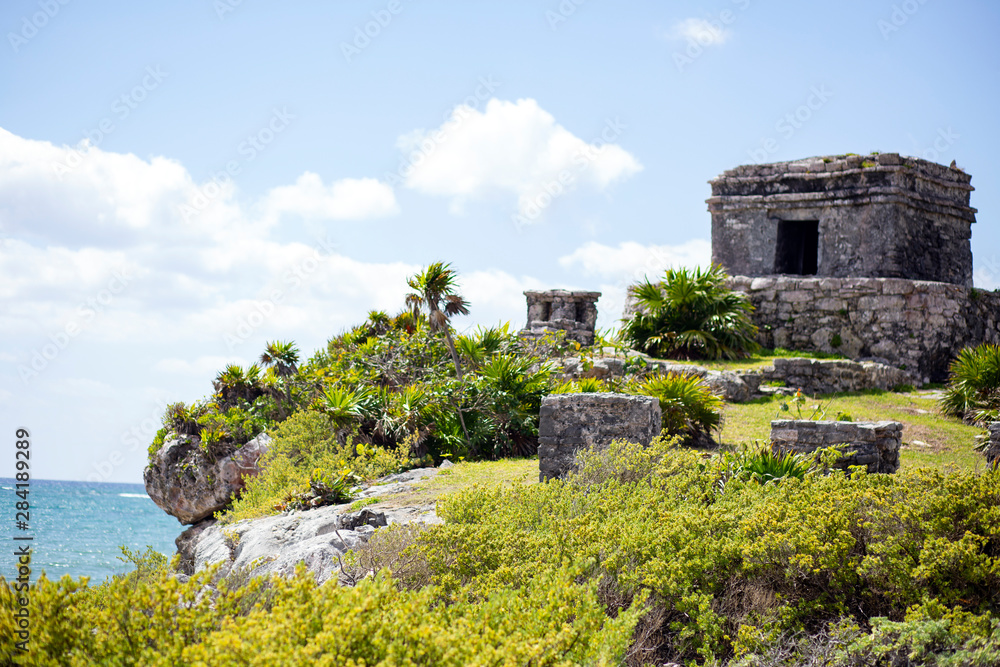 Mayan ruins of Tulum, Tulum Pueblo Mexico March 20 2017