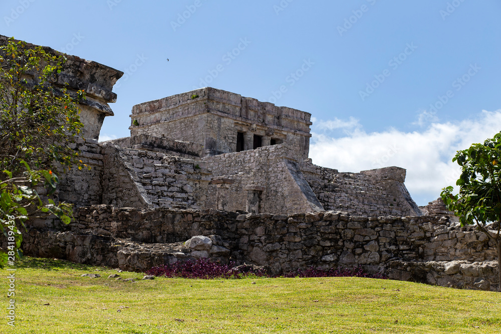 Mayan ruins of Tulum, Tulum Pueblo Mexico March 20 2017 Mayan ruins of Tulum, Tulum Pueblo Mexico March 20 2017