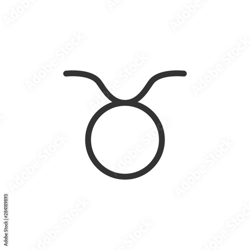 Astrology, horoscope, taurus, zodiac icon. Vector illustration, flat design.