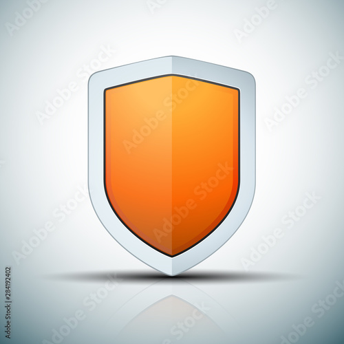 Free Download clear Orange Shield label illustration - GFXLoad