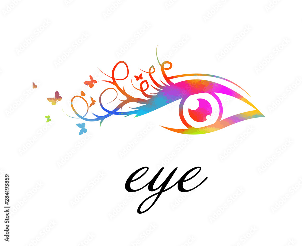 Logo abstract stylized eye. The object of the human eye. Vector illustration Logo abstract stylized eye. The object of the human eye. Vector illustration
