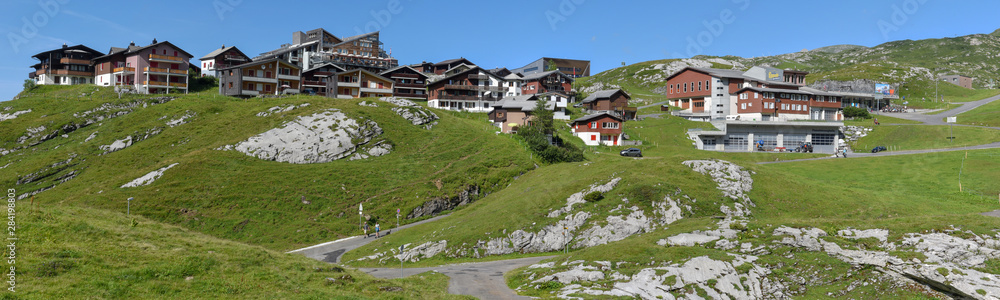 Mountain village of Melchsee-Frutt in the Swiss alps