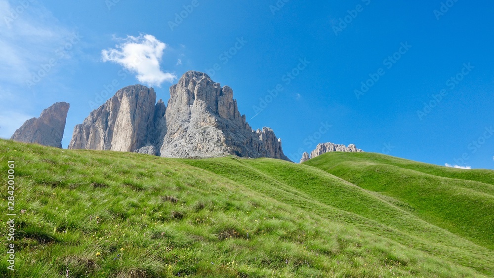 Hochgebirgswandern am Sella Joch /Seiser Alm, Dolomiten
