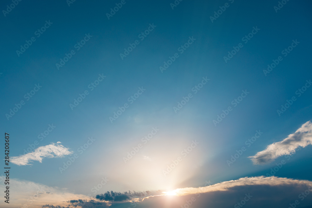 Fototapeta premium Sky clouds,sky with clouds and sun