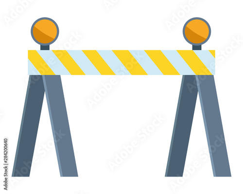 Construction road barrier with lights